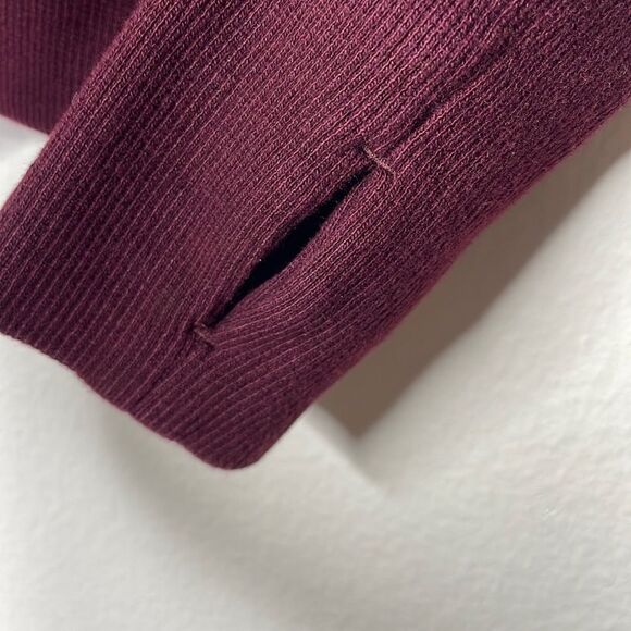 Lululemon Scuba Stretch Striped Printed Plum Long Sleeve Full Zipper Hoodie Sz 2 - Picture 6 of 8